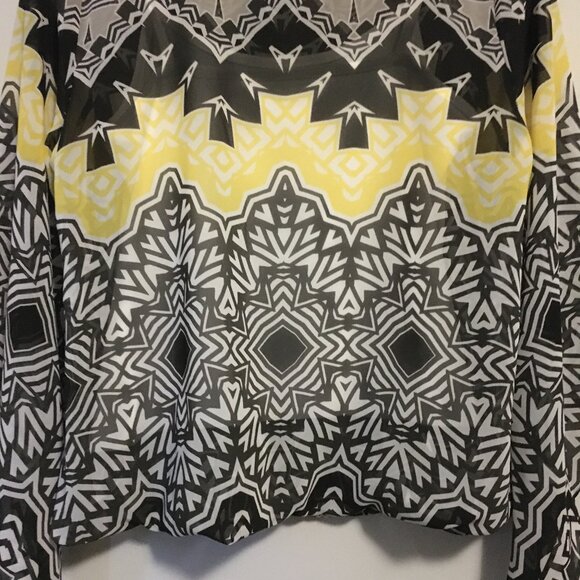 Alfani Modern Retro Trippy Print Bell Sleeve Cover Top & Cami - Picture 7 of 16